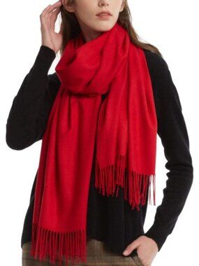 Women  Red  Evening Dresses Scarf Blanket Shawl Wedding Gift